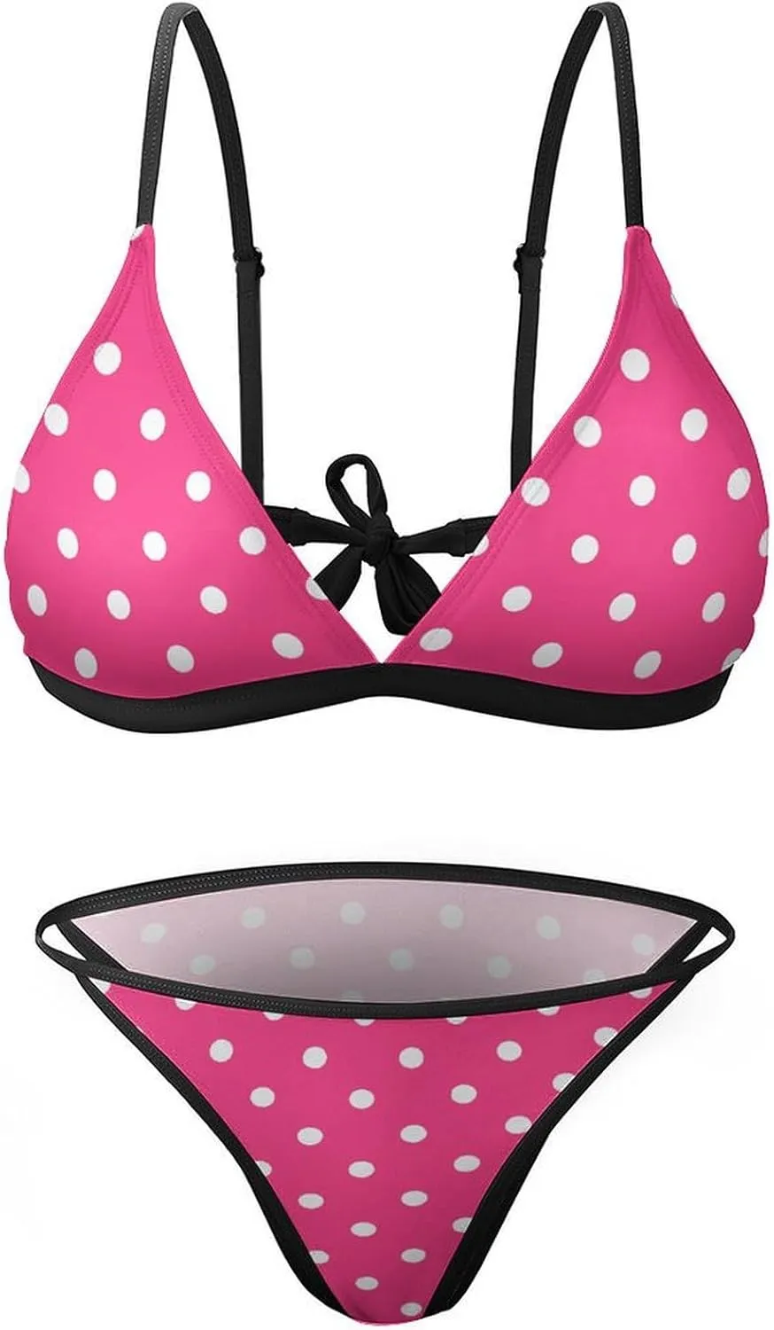 AMRANDOM Women’s Bikini Swimsuit Set Bathing Suit Bikini Top Swimsuit Triangle Swimwear