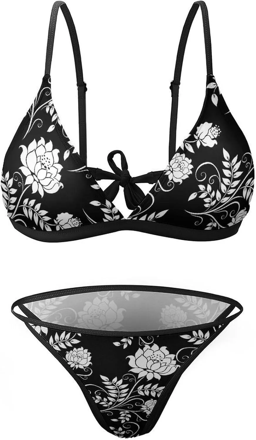 AMRANDOM Women’s Bikini Swimsuit Set Bathing Suit Bikini Top Swimsuit Triangle Swimwear