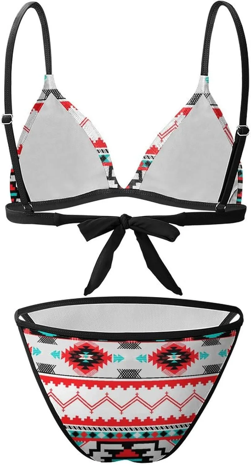 AMRANDOM Women’s Bikini Swimsuit Set Bathing Suit Bikini Top Swimsuit Triangle Swimwear