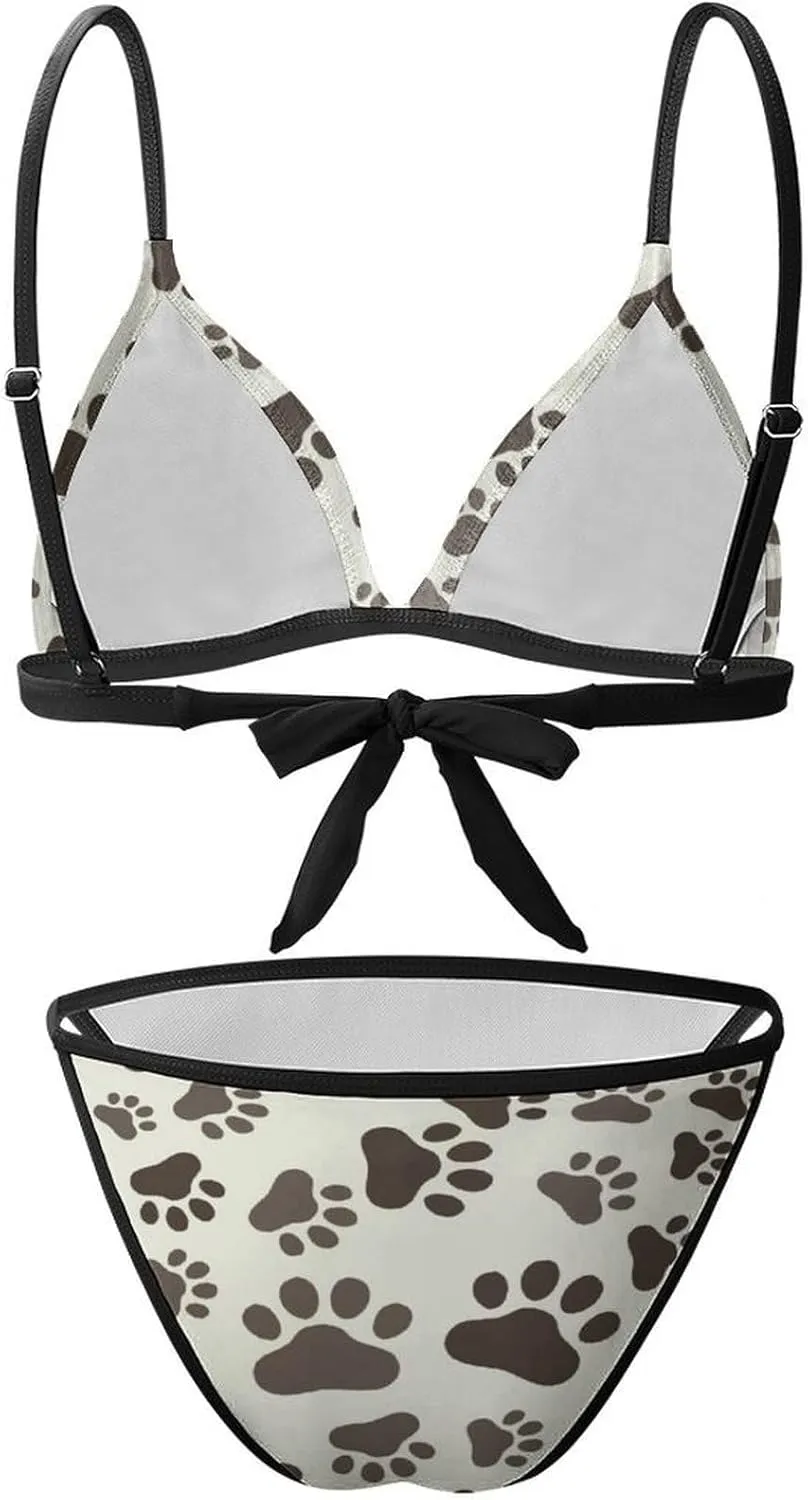 AMRANDOM Women’s Bikini Swimsuit Set Bathing Suit Bikini Top Swimsuit Triangle Swimwear