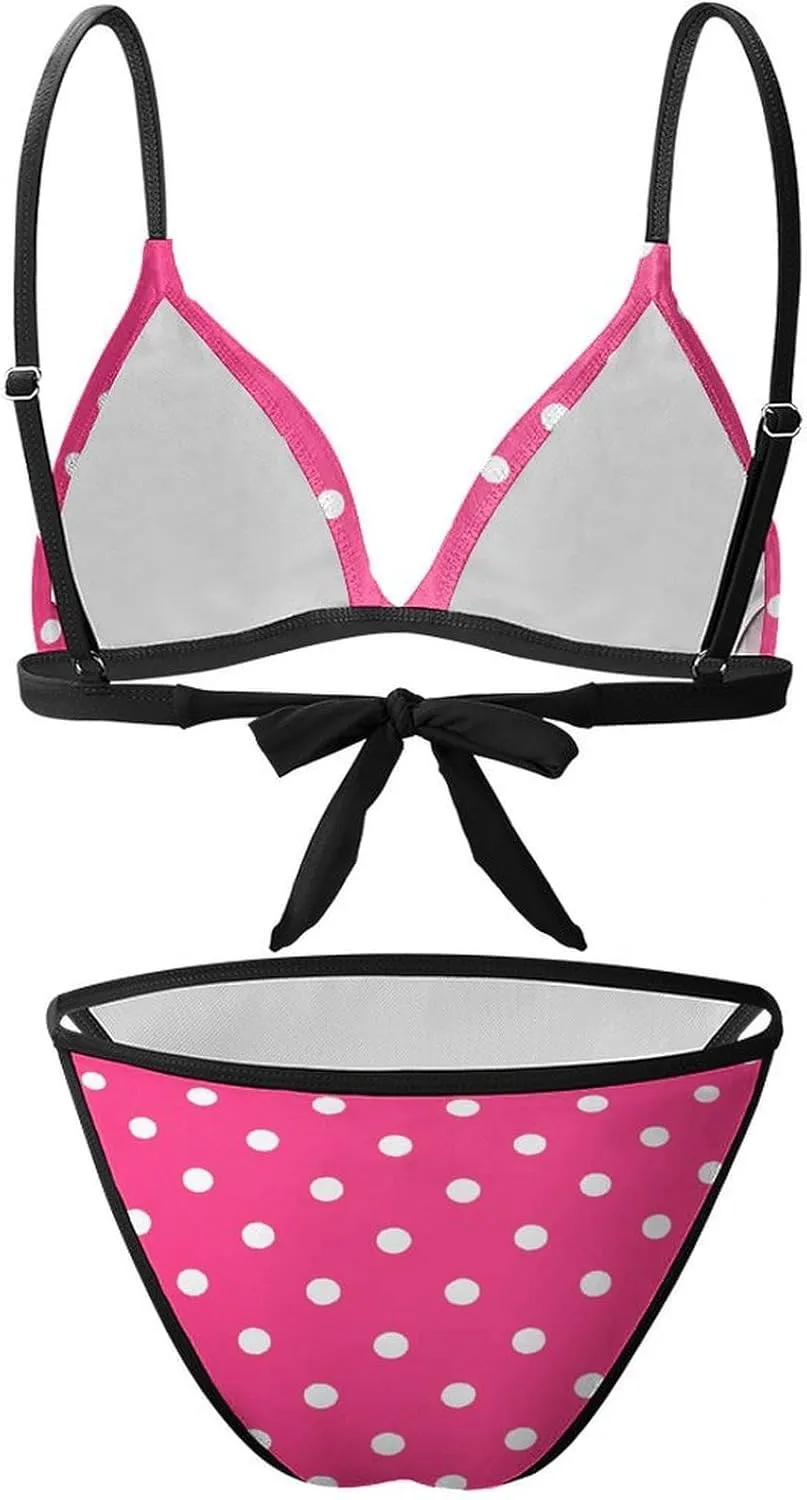 AMRANDOM Women’s Bikini Swimsuit Set Bathing Suit Bikini Top Swimsuit Triangle Swimwear