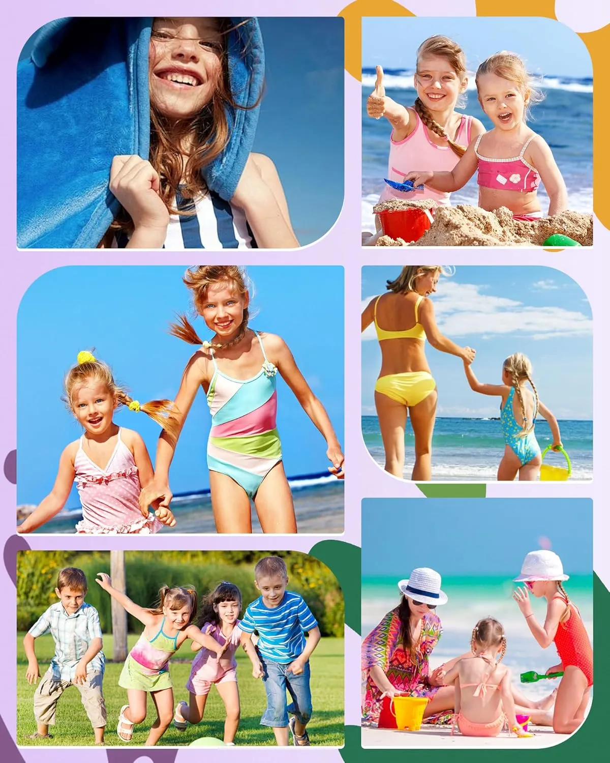 Angel season Girls Swimsuit Bikini Set Two Piece Tankini Bathing Suit Teens High Waisted Beach Swimwear Cute Size 7-14