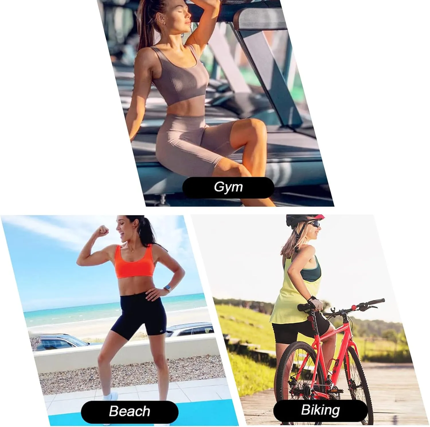 BETTERCHIC Women’s Biker Shorts Yoga Shorts High Waist Compression Workout Shorts for Women Running Size S-2XL