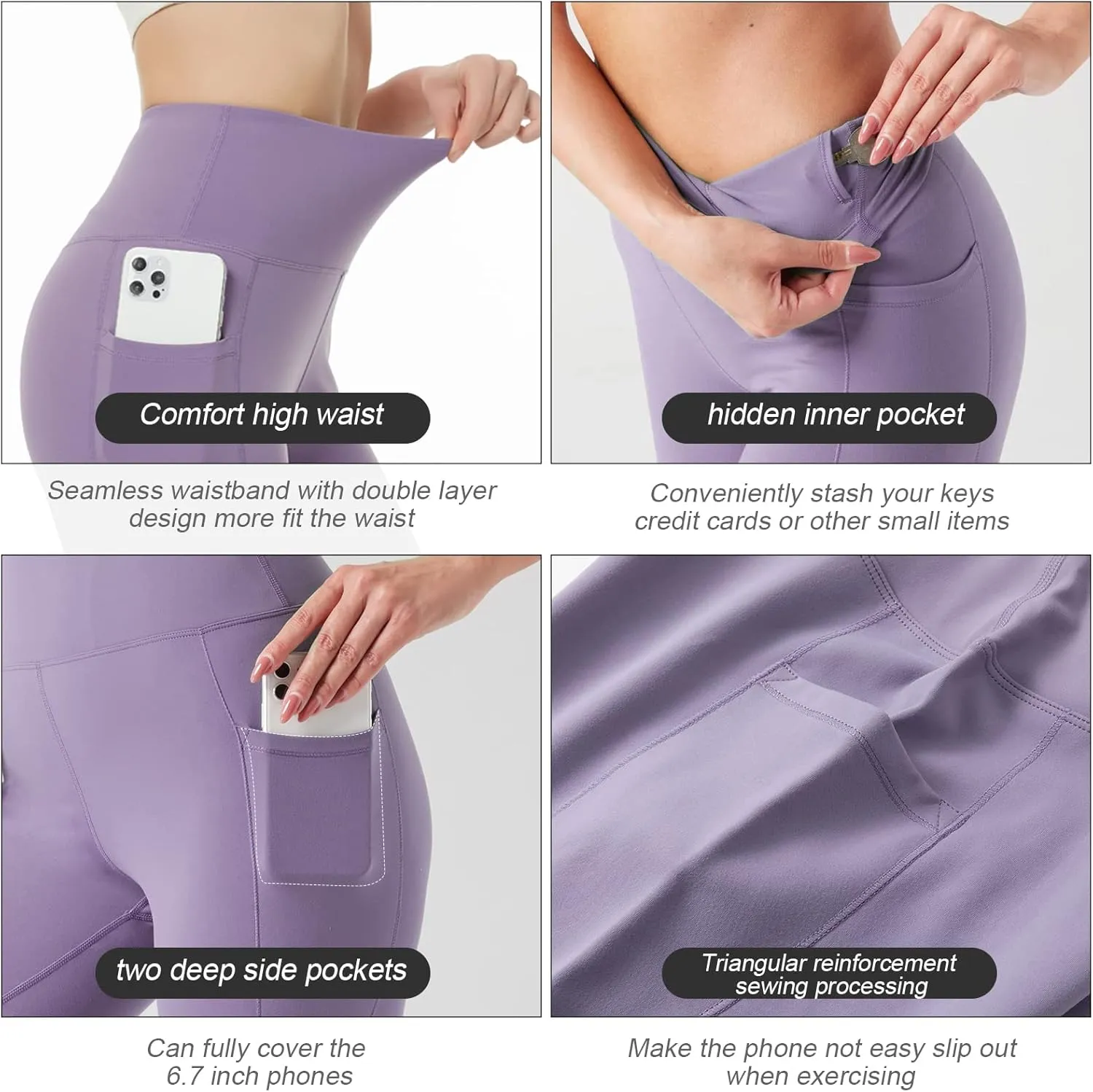 BETTERCHIC Women’s Biker Shorts Yoga Shorts High Waist Compression Workout Shorts for Women Running Size S-2XL
