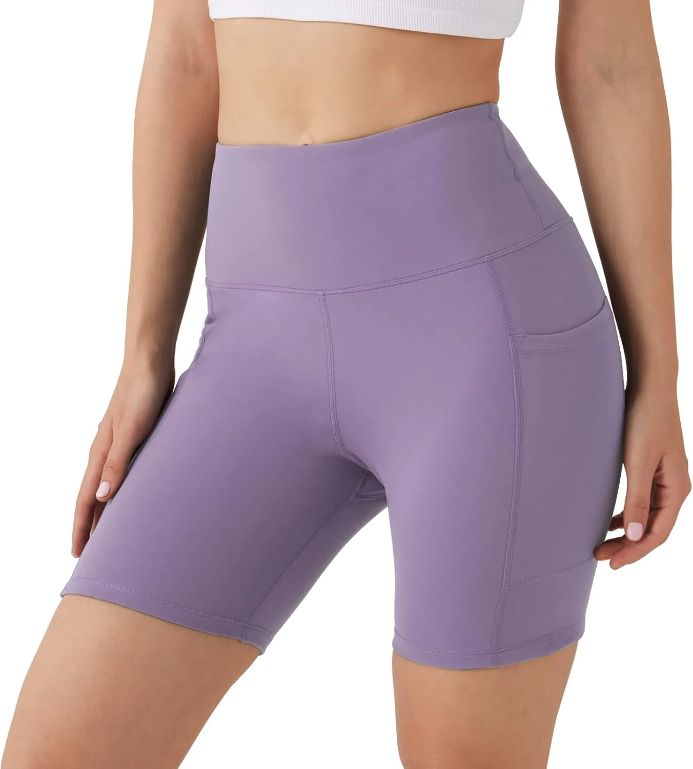 BETTERCHIC Womens Biker Shorts Yoga Shorts High Waist Compression Workout Shorts for Women Running Size S-2XL