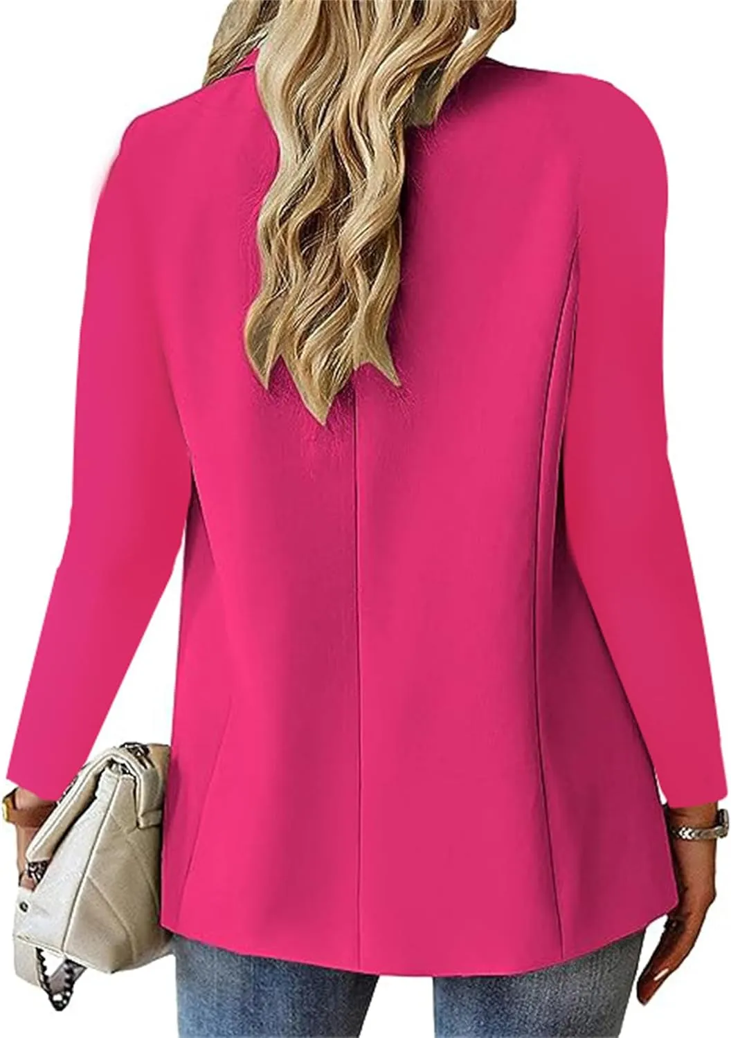 Blazers for Women Business Casual Lightweight Office Work Suit Jacket Elegant Lapel Long Sleeve Blazer with Pockets