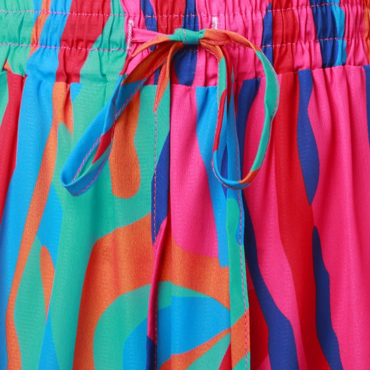Boho Skirts for Women 2025 Elastic High Waisted Flowy Swing A-Line Beach Vacation Maxi Skirt
