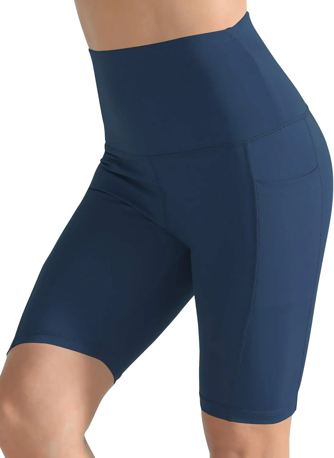 CADMUS 3 Pack Women 9" Biker Compression Short Leggings for Yoga with Big Pockets