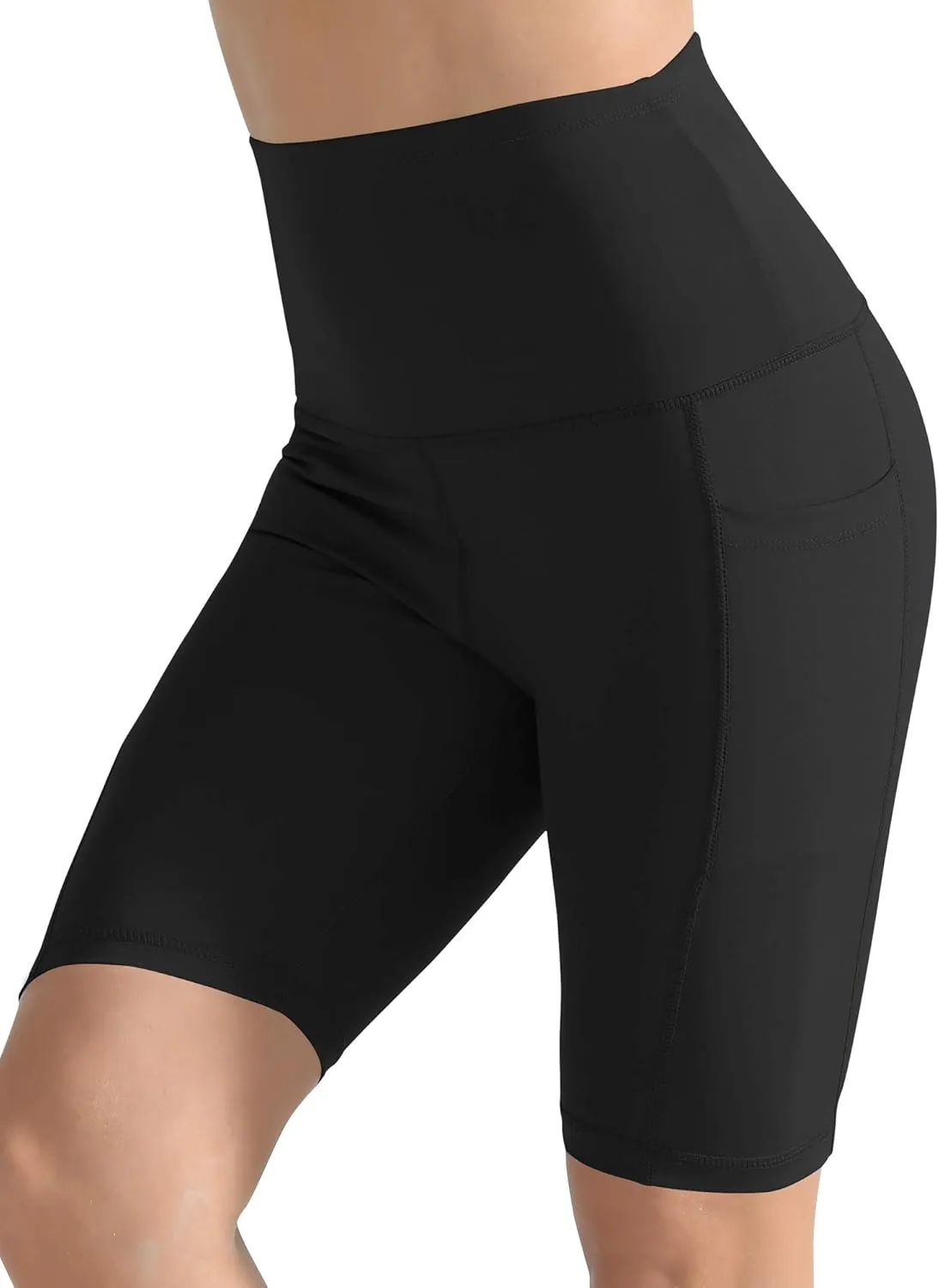 CADMUS 3 Pack Women 9" Biker Compression Short Leggings for Yoga with Big Pockets