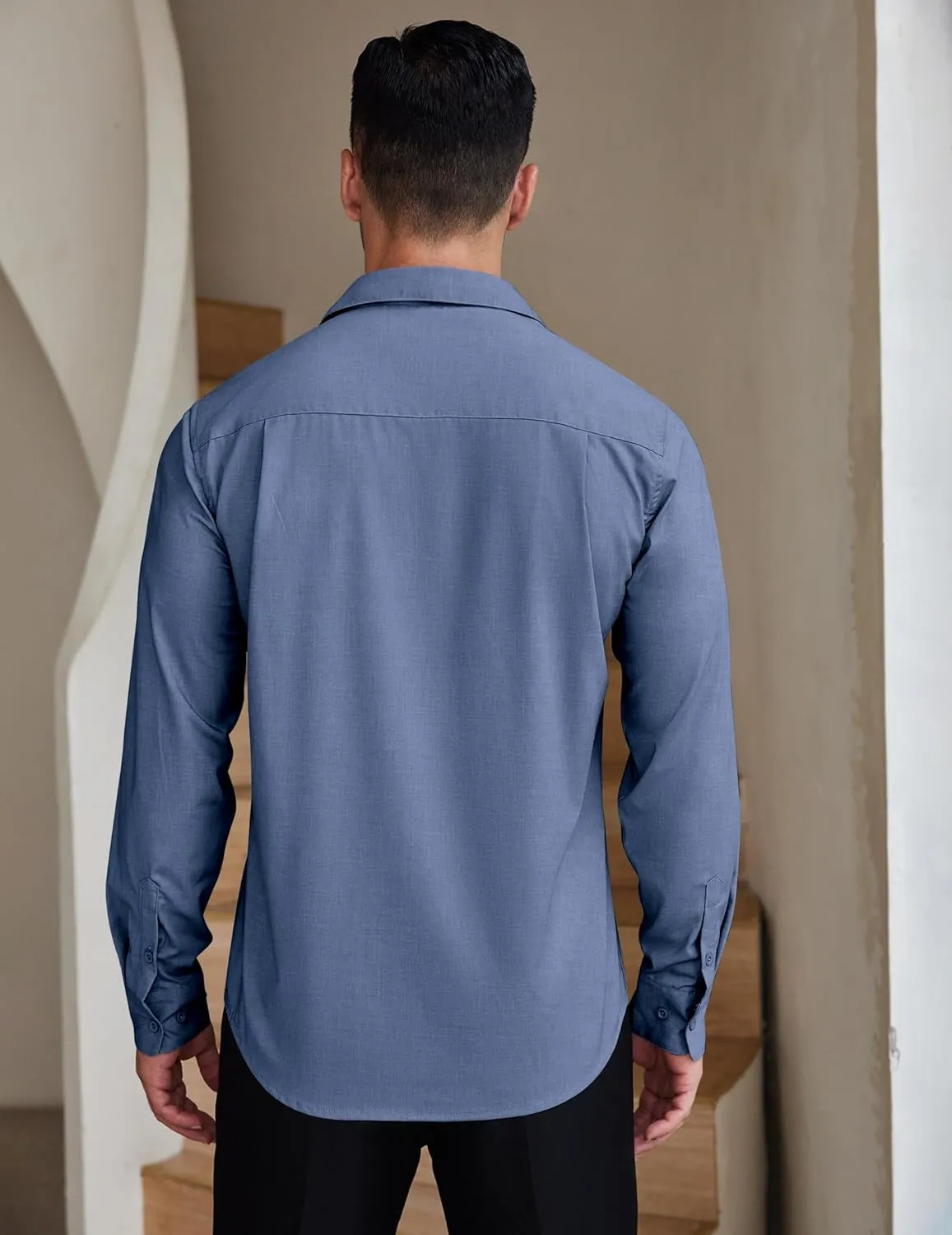 COOFANDY Mens Dress Shirts Wrinkle Free Long Sleeve Button Down Shirts Formal Business Shirt