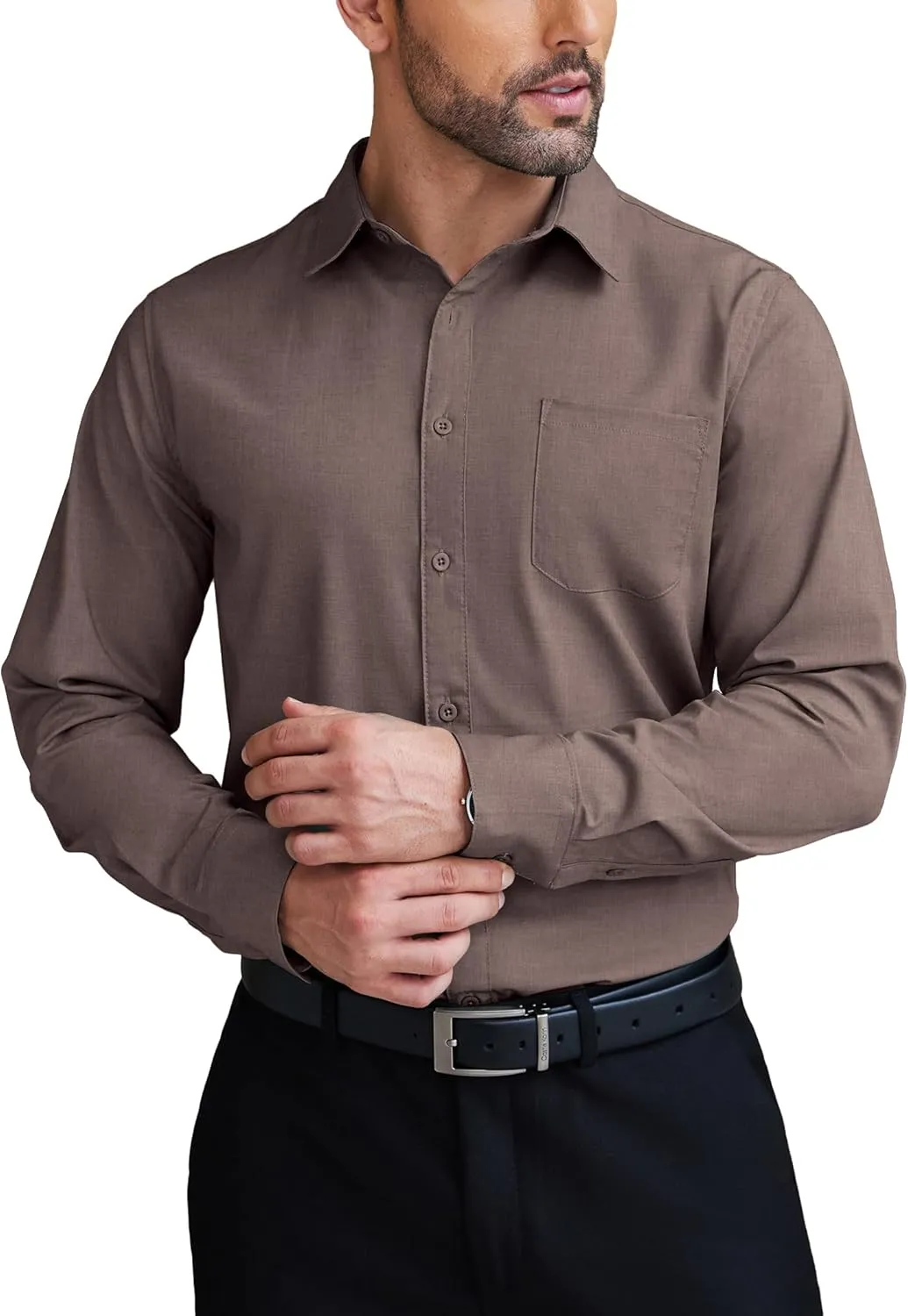 COOFANDY Mens Dress Shirts Wrinkle Free Long Sleeve Button Down Shirts Formal Business Shirt