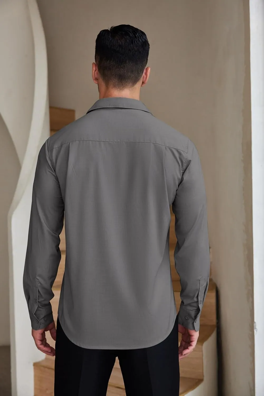 COOFANDY Mens Dress Shirts Wrinkle Free Long Sleeve Button Down Shirts Formal Business Shirt