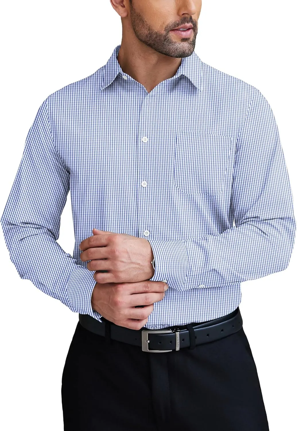 COOFANDY Mens Dress Shirts Wrinkle Free Long Sleeve Button Down Shirts Formal Business Shirt