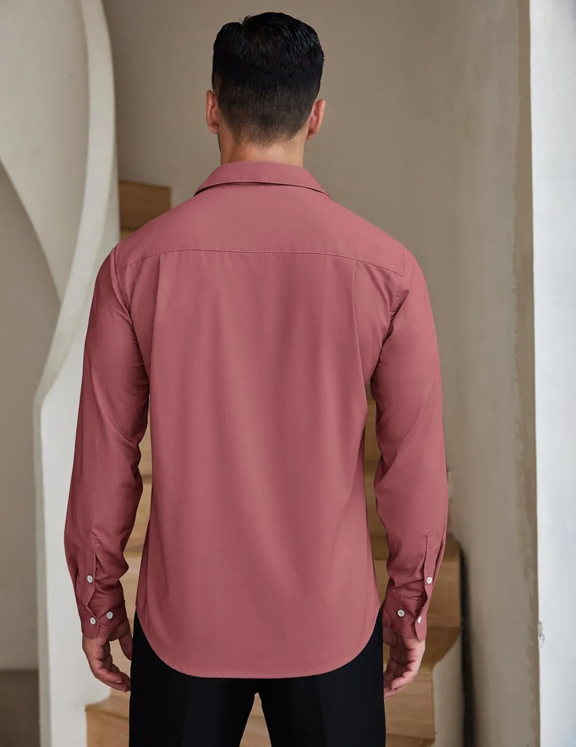 COOFANDY Mens Dress Shirts Wrinkle Free Long Sleeve Button Down Shirts Formal Business Shirt