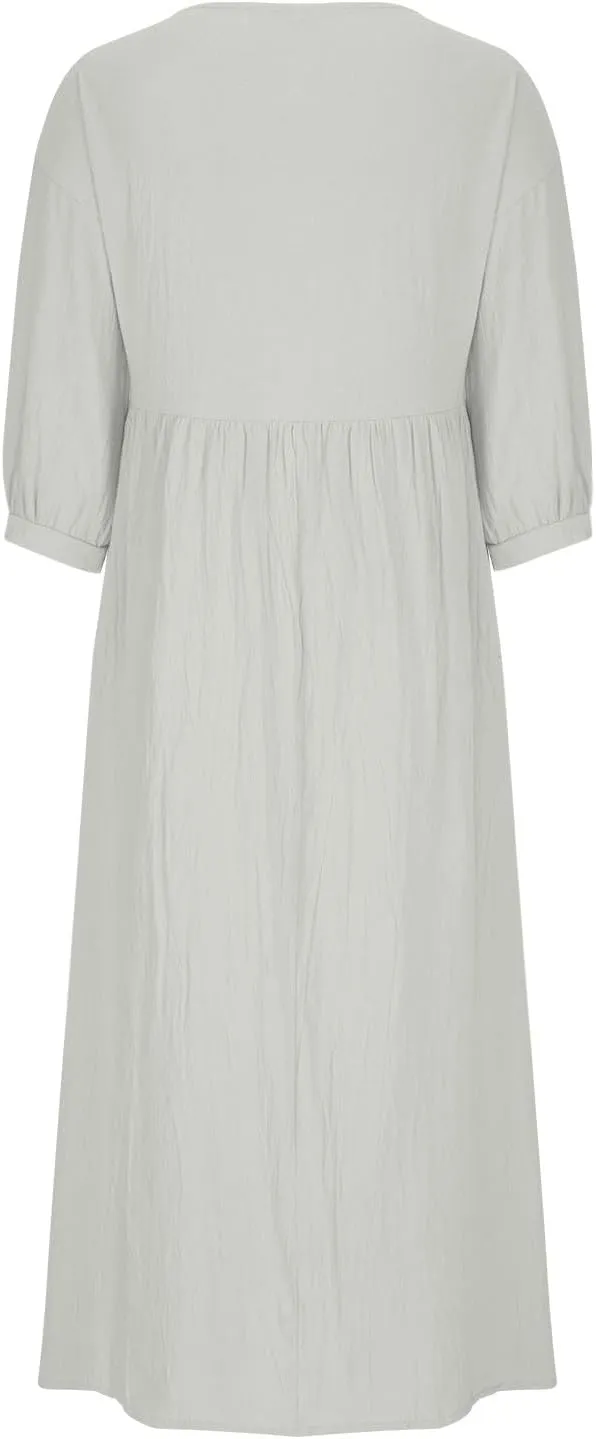 Cotton Linen Maxi Dress for Women 2025 Summer Boho Casual Beach Dresses Short Sleeve Long Dress Vacation Outfits