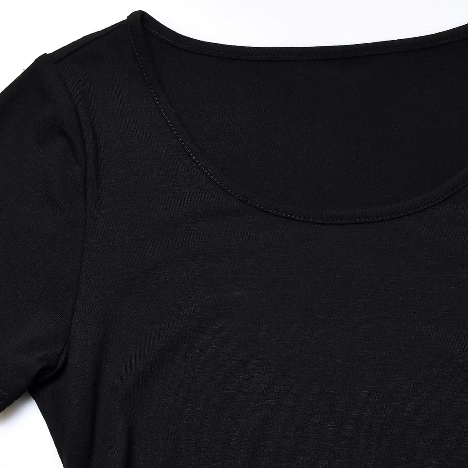 DEBELLY Maternity Shirts Short Sleeve Tops Black Shirts Footprints Pregnancy Ruched Sides Casual Shirt