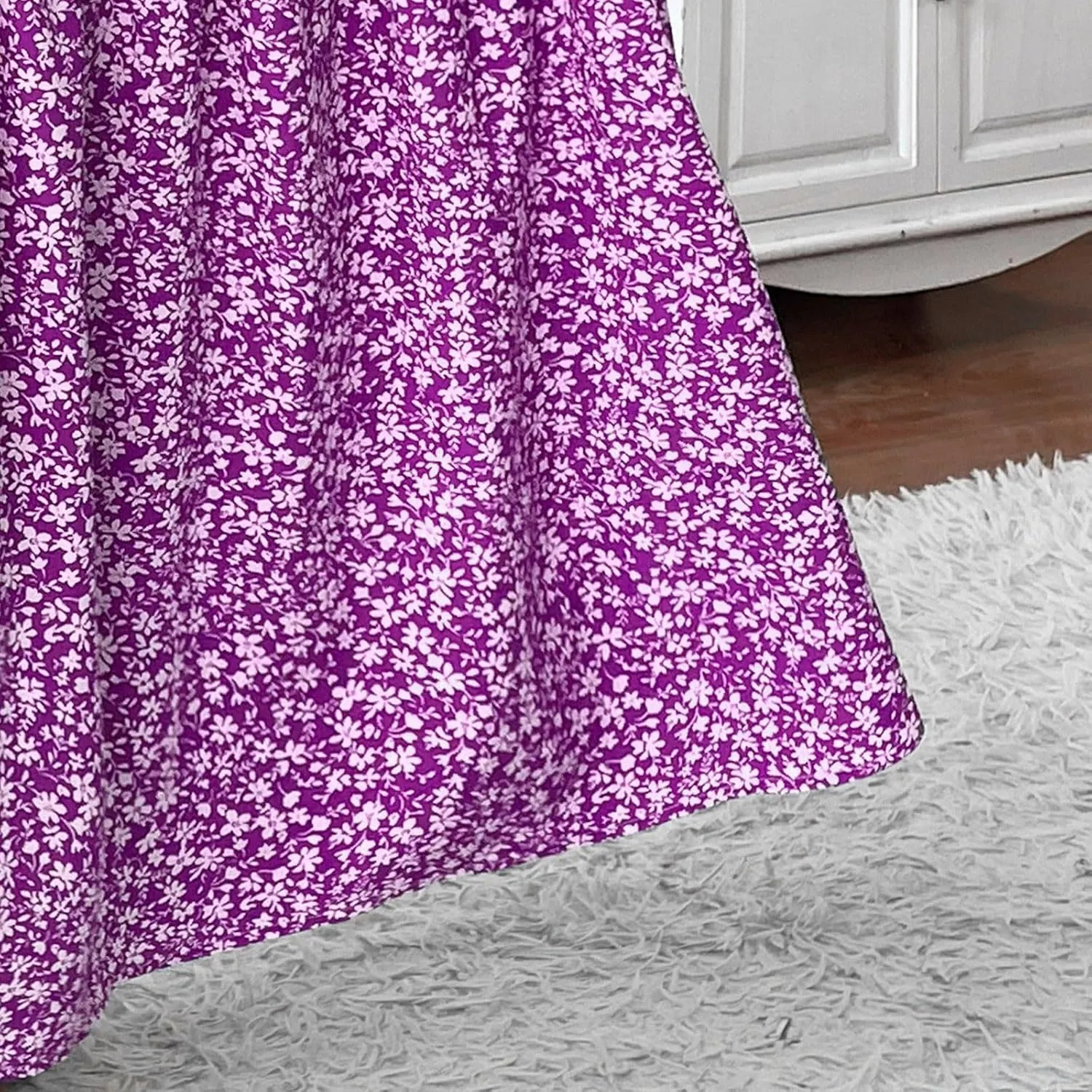 Floral Maxi Skirt for Women Summer Elastic High Waisted Beach Vacation Skirts Flowy Splicing A-Line Casual Long Skirts