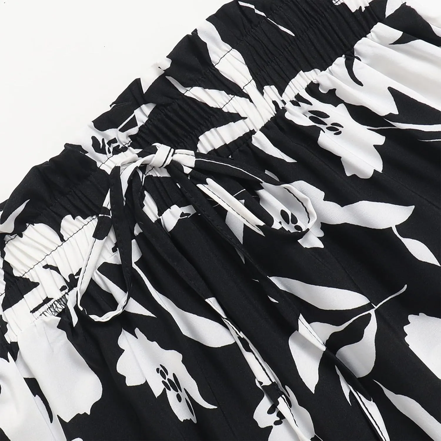 Floral Pleated Skirts for Women Midi Length Summer Casual Boho Renaissance Flowy Plus Size Tiered A Line Skirt