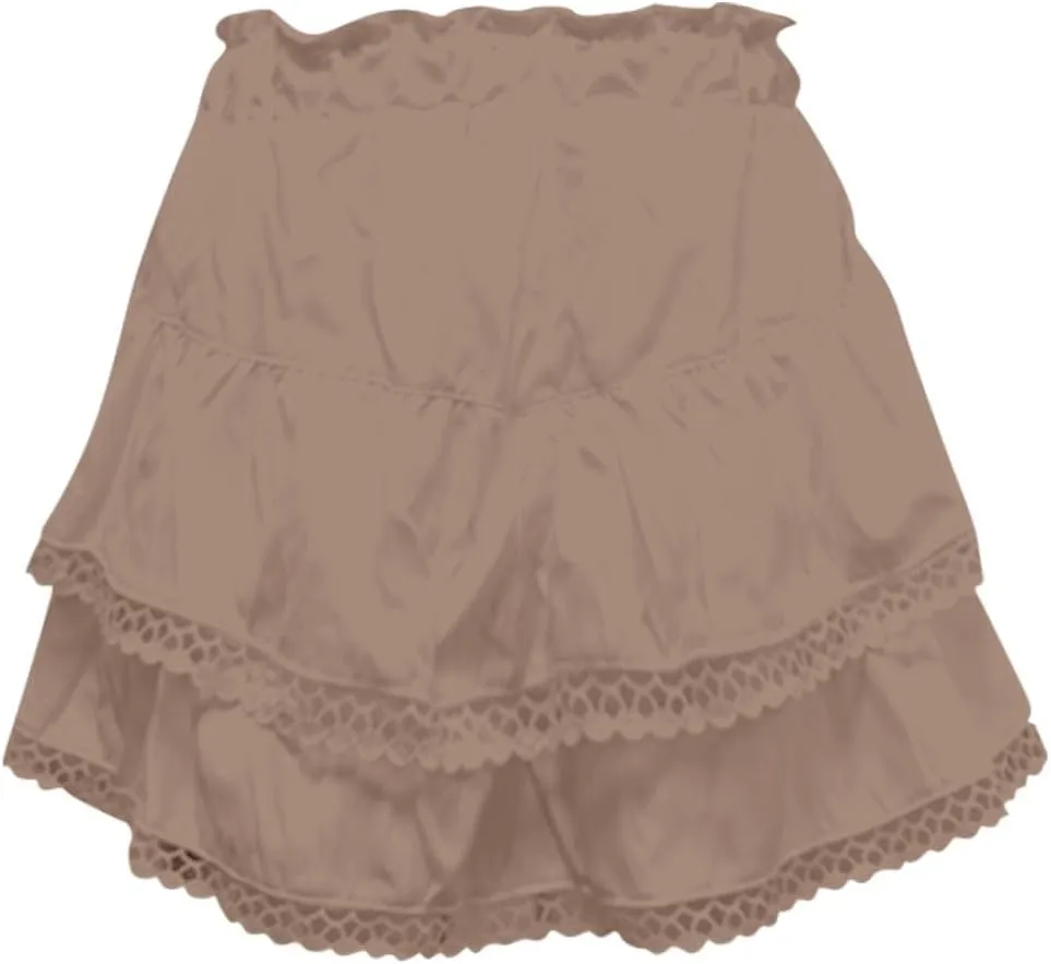 Flowy Shorts for Women Casual Boho Ruffle Tiered Skorts High Waisted Mini Skirts Golf Tennis Crochet Shorts