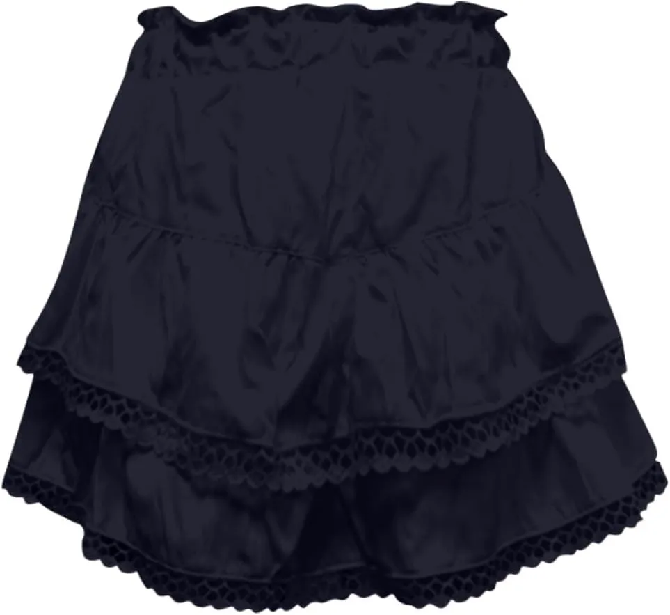 Flowy Shorts for Women Casual Boho Ruffle Tiered Skorts High Waisted Mini Skirts Golf Tennis Crochet Shorts