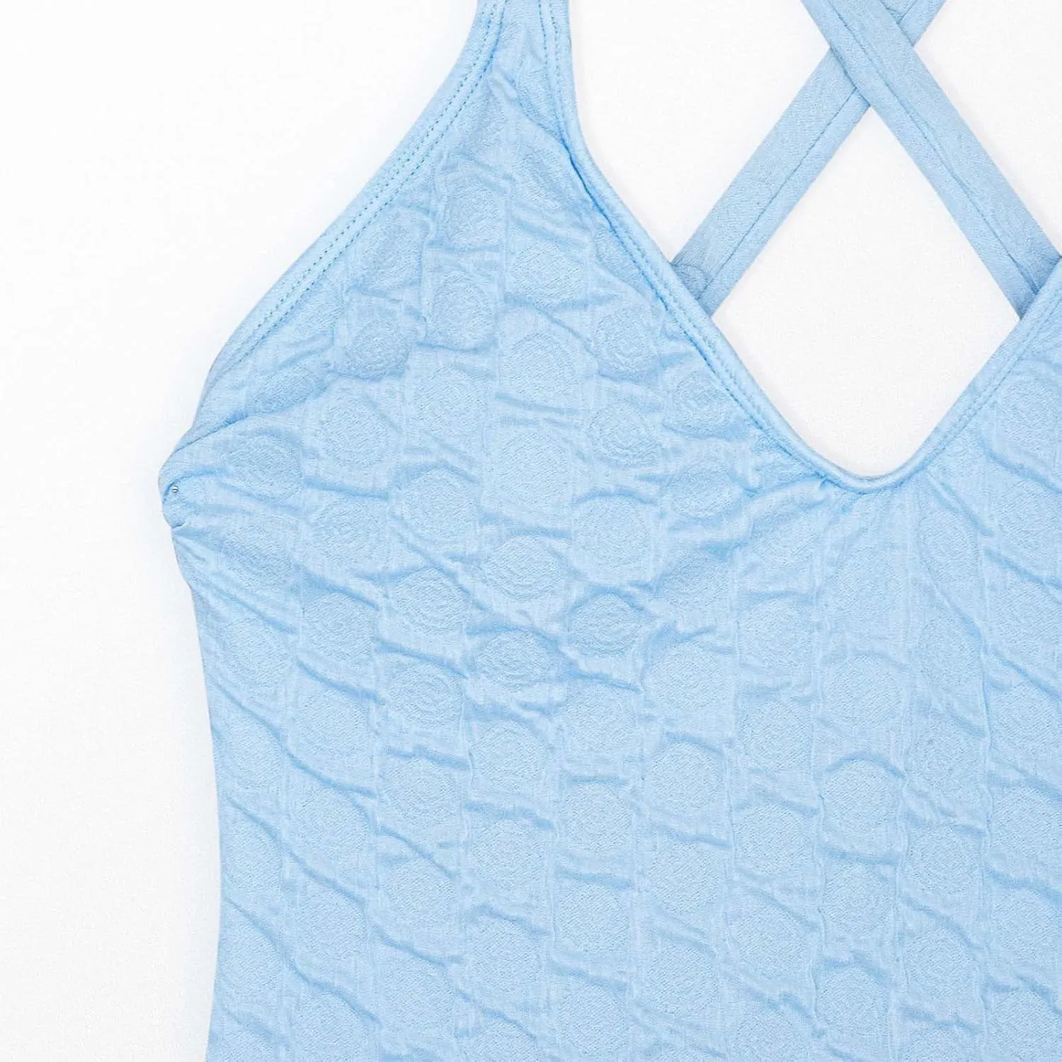 hlysgo Bathing Suit for Women Tummy Control One Piece Swimsuits Sexy V Neck Monokini Crisscross Backless Athletic Swimwear