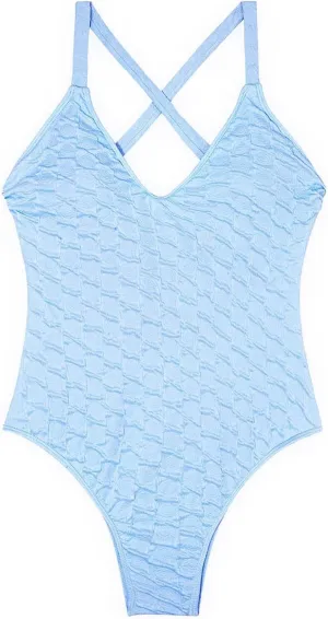 hlysgo Bathing Suit for Women Tummy Control One Piece Swimsuits Sexy V Neck Monokini Crisscross Backless Athletic Swimwear