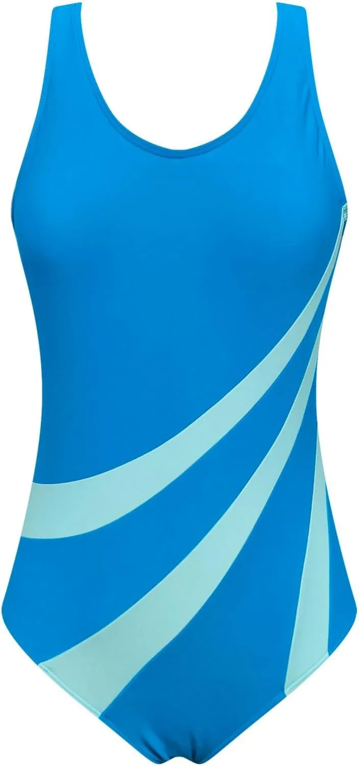 hlysgo Womens One Piece Swimsuits Tummy Control Modest Swimwear 2025 Trendy Solid Backless Athletic Bathing Suits for Ladies