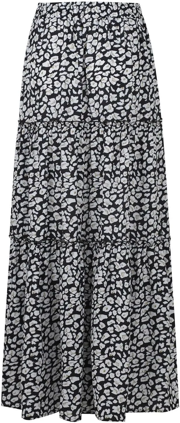 Long Skirts for Women Trendy, Flowy Long Skirts 2025 Summer Womens Boho Maxi Skirt with Pockets High Waisted