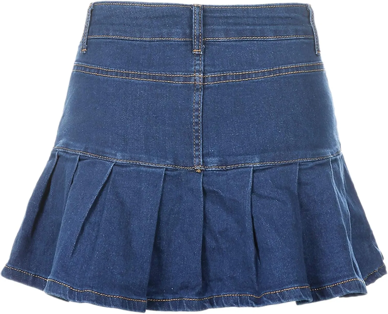 Low Rise Cargo Mini Skirts for Women Sexy Pleated Mini Skirt Fashion Clubwear Streetwear Denim Mini Skirt