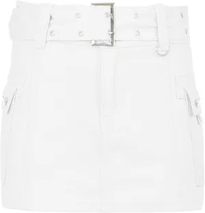 Low Rise Cargo Mini Skirts for Women Sexy Pleated Mini Skirt Fashion Clubwear Streetwear Denim Mini Skirt