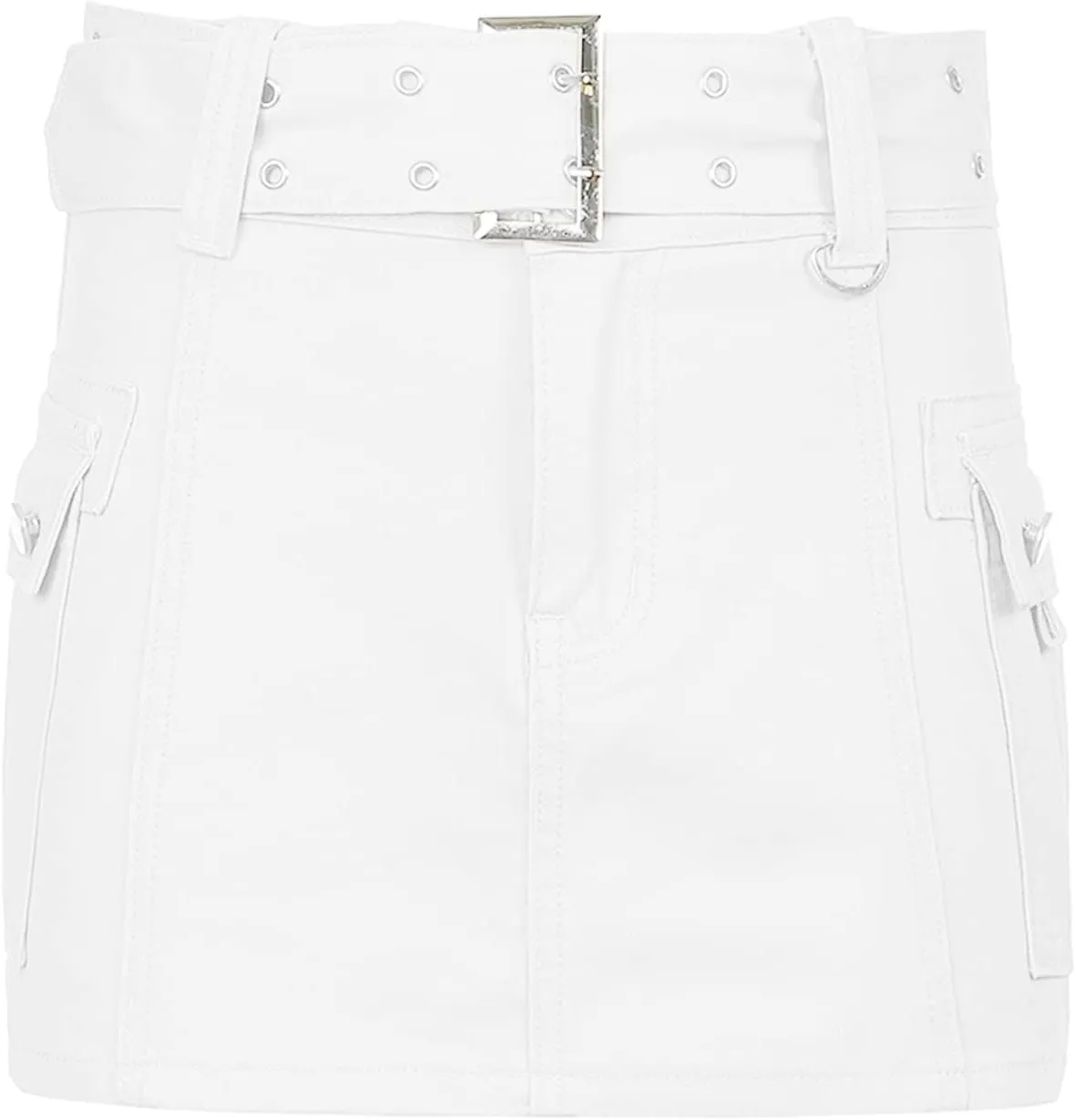 Low Rise Cargo Mini Skirts for Women Sexy Pleated Mini Skirt Fashion Clubwear Streetwear Denim Mini Skirt