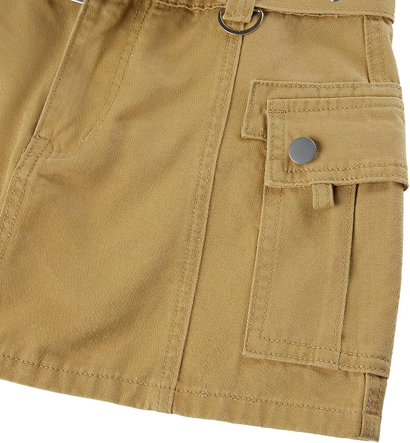 Low Rise Cargo Mini Skirts for Women Sexy Pleated Mini Skirt Fashion Clubwear Streetwear Denim Mini Skirt