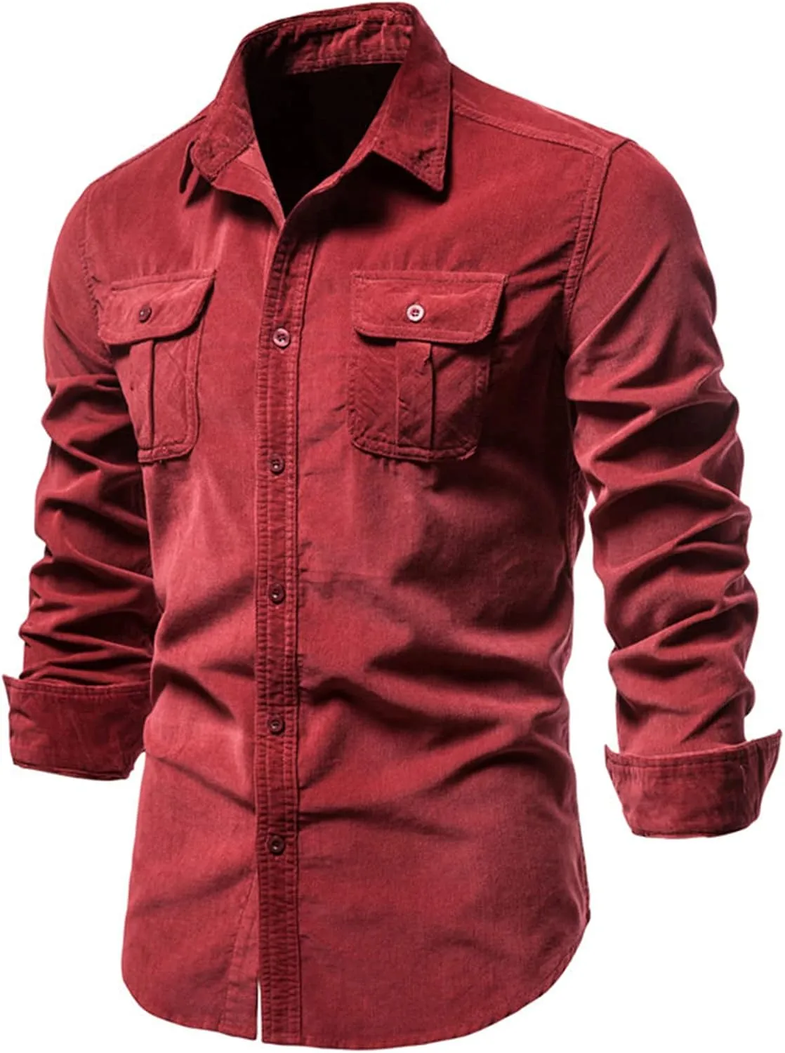 Men's Shirt Autumn Cotton Classic Japanese Corduroy Men Business Shirt Slim Fit Casual Shirts Clothing Long Sleeve Jacket