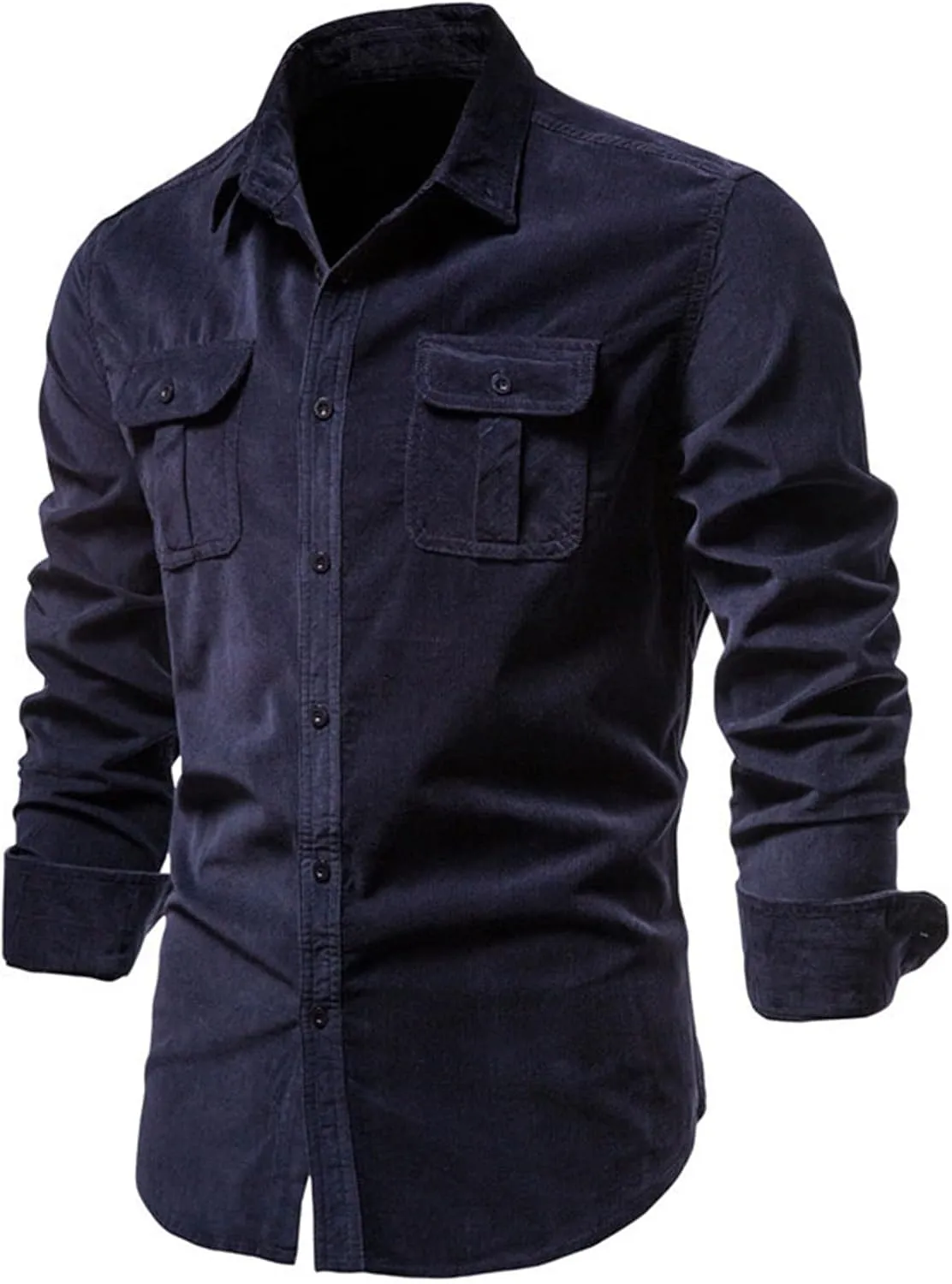 Men's Shirt Autumn Cotton Classic Japanese Corduroy Men Business Shirt Slim Fit Casual Shirts Clothing Long Sleeve Jacket