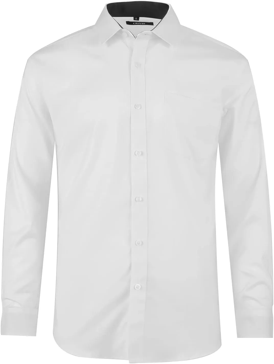 Men's Stretch Wrinkle Resistant Dress Shirt Long Sleeve Button up Business Casual Shirt Regular Fit