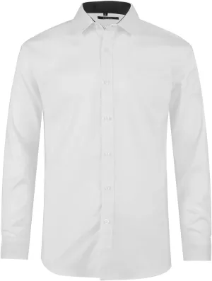 Men's Stretch Wrinkle Resistant Dress Shirt Long Sleeve Button up Business Casual Shirt Regular Fit