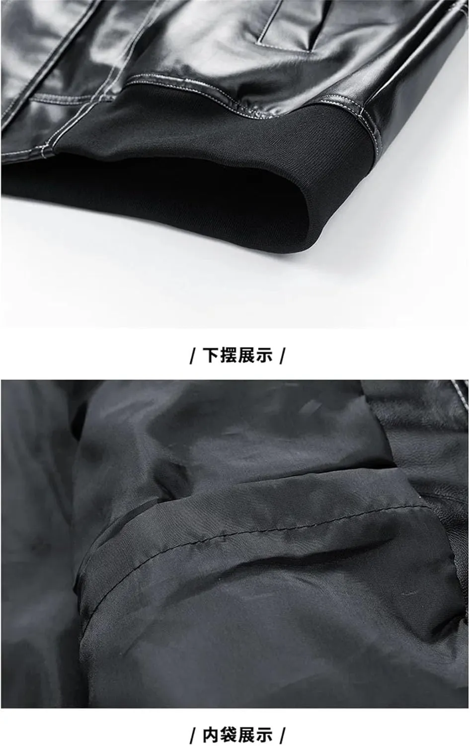 Men's Winter Leather Jacket Lapel Business Shirt Outdoor Sports Youth Motorcycle Jacket