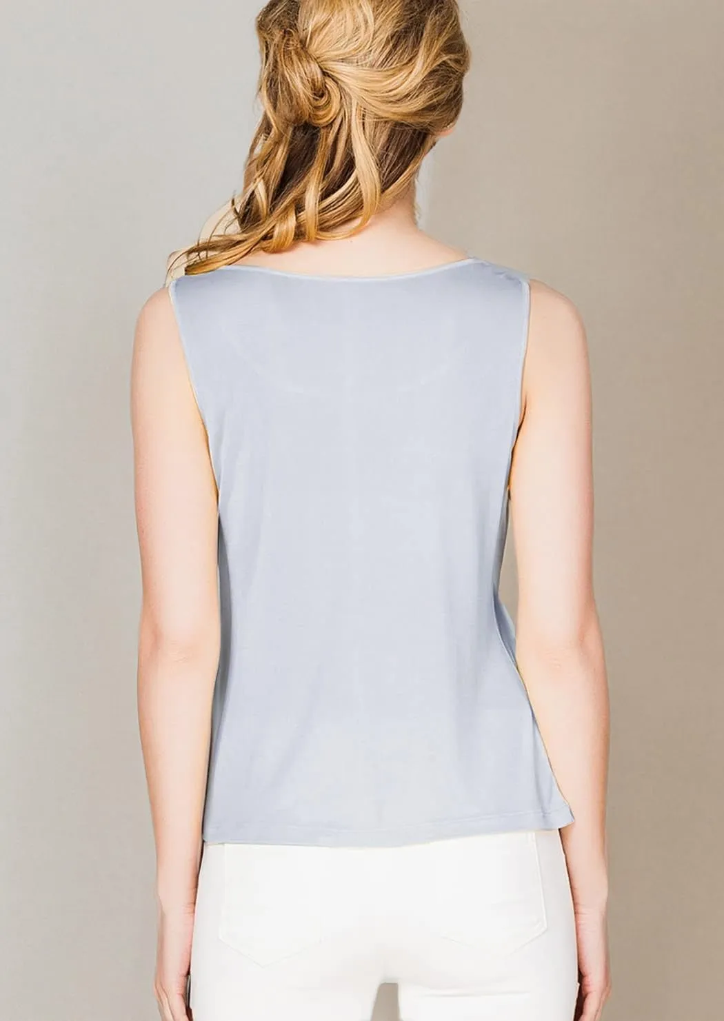 METWAY Womens Silk Tank Tops/Mulberry Silk Sleeveless Blouses/Summer Real Silk Sleeveless T-Shirt