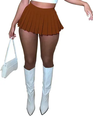Mini Pleated Skirts for Women Womens Cargo Tennis Skirt Y2k Skater Trendy Girl Sexy Club School Skort 2025 New
