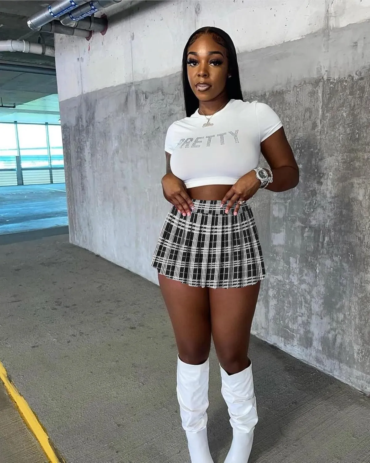 Mini Pleated Skirts for Women Womens Cargo Tennis Skirt Y2k Skater Trendy Girl Sexy Club School Skort 2025 New
