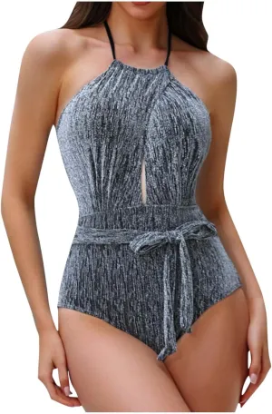One Piece Swimsuit for Women 2025 High Waisted Bikini Sets Slimming Swimsuits Sexy Backless Bodysuit Bathing Suits
