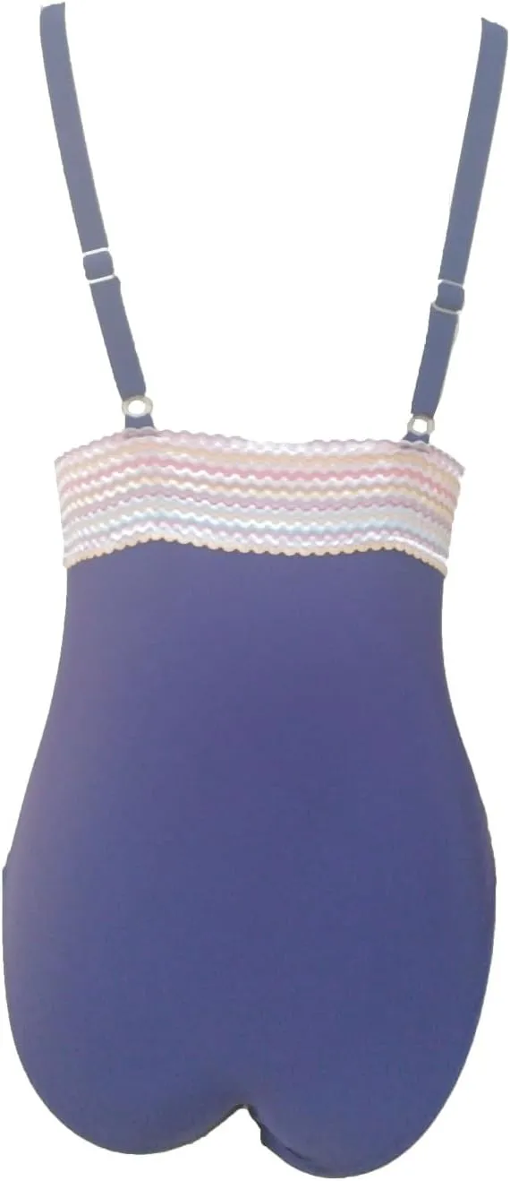 One Piece Swimsuit Women Tummy Control Bathing Suits Slimming Modest Color Block Swim Suits 2025 Sexy V Neck Swimwear