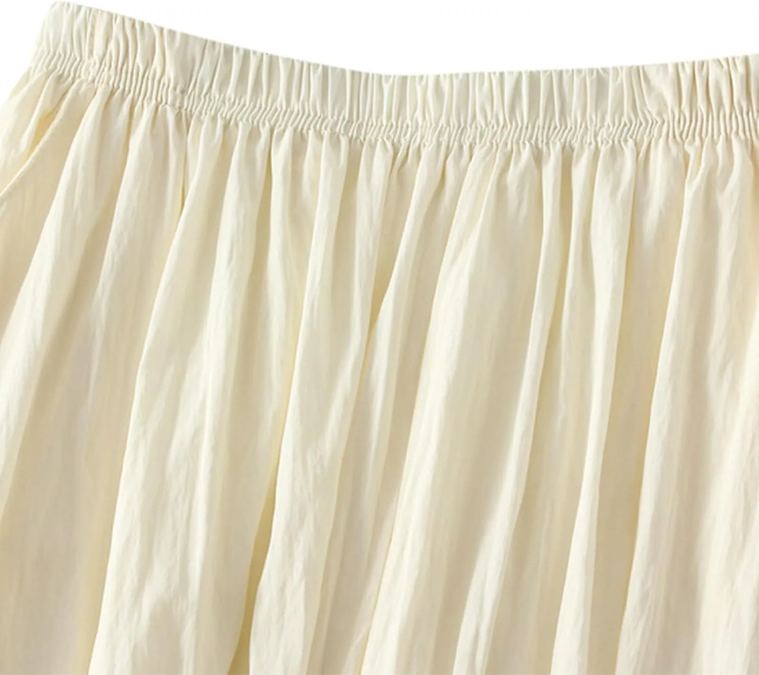 Oplxuo Skirts for Women Trendy Midi Skirt High Waisted Boho Beach Casual Pleated A-Line Swing Flowy Long Skirts with Pockets