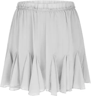Oplxuo Women's Chiffon Flowy Shorts Casual Boho Ruffle Mini Skirts Pleated A-Line High Waist Cute Summer Trendy Skorts