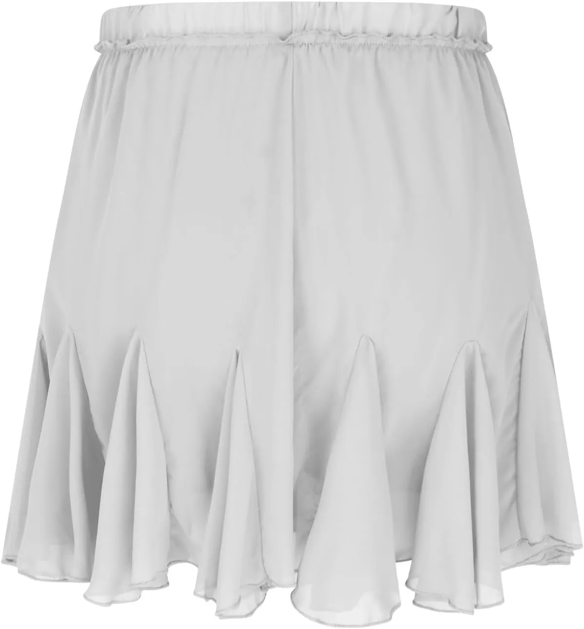 Oplxuo Women's Chiffon Flowy Shorts Casual Boho Ruffle Mini Skirts Pleated A-Line High Waist Cute Summer Trendy Skorts