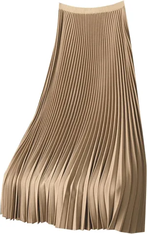 Pleated Maxi Skirts for Women Elegant High Waisted Solid Color Swing A-Line Stain Long Skirt