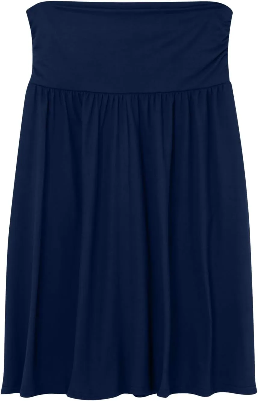 Pleated Midi Skirts for Women 2025 Summer High Waisted Solid Color Flowy A-Line Skirt with Pockets