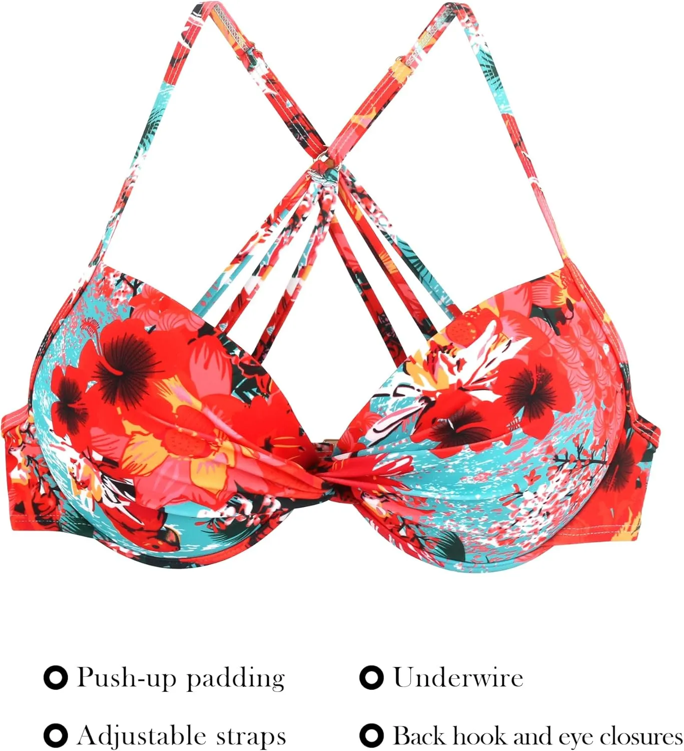 RELLECIGA Women's Underwire Bikini Top