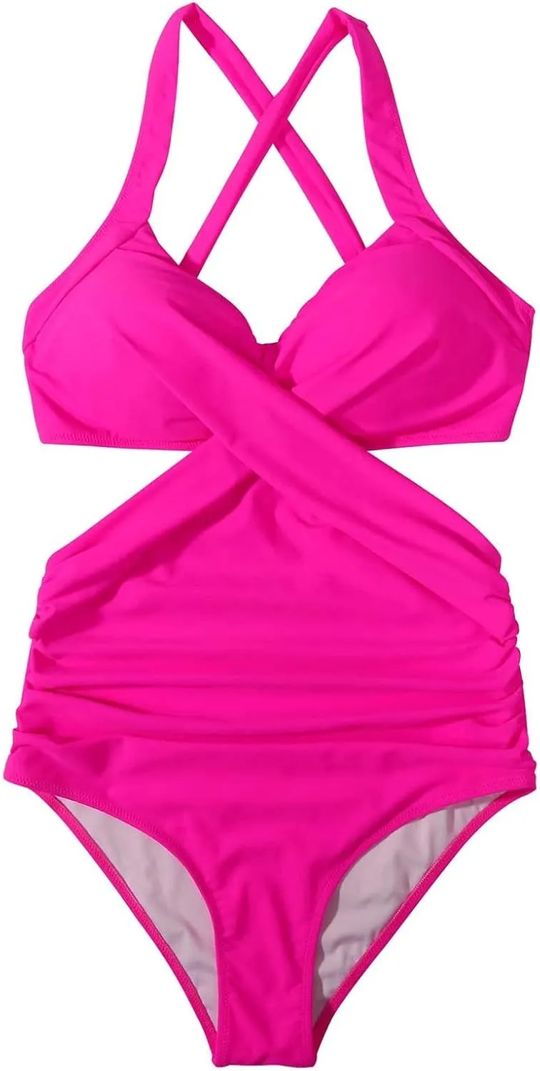 Rvidbe Womens Bikini Swimsuits Women 1 Piece Athletic Swimsuit Competition Bathing Suit Lap Swimming