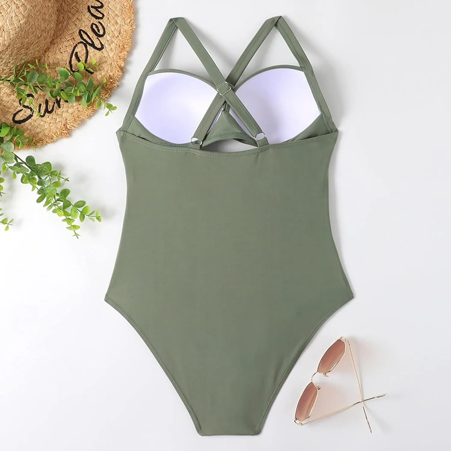 Rvidbe Women's High Waisted Swimsuit 2 Piece Bathing Suits Bikini Swimsuit Women Sexy